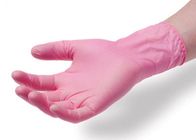 Ρόδινα διαφανή ελεύθερα μίας χρήσης βινυλίου γάντια λατέξ γαντιών χεριών PVC μίας χρήσης