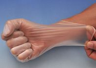 Ρόδινα διαφανή ελεύθερα μίας χρήσης βινυλίου γάντια λατέξ γαντιών χεριών PVC μίας χρήσης