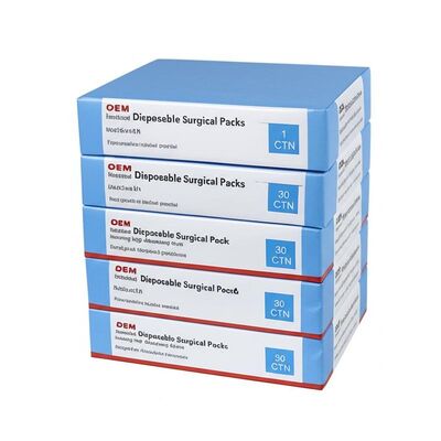 OEM Disposable Surgical Packs with High Absorbency Materials Ultrasonic Seam and Latex-Free for Hospital Procedures