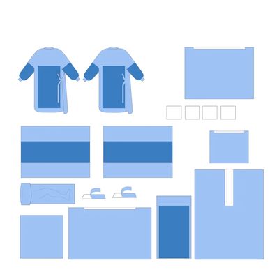 Επαγγελματικές μη υφασμένες μπλε / πράσινη / κίτρινη ατμό / EO / Gamma / κλπ. Ξαναχρησιμοποιήσιμες κουρτίνες ασθενών